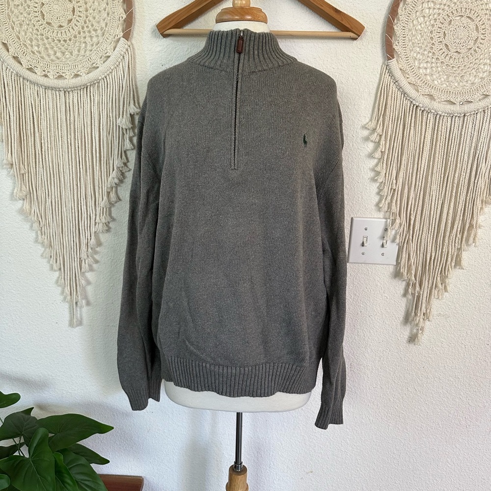 Polo Ralph Lauren gray Zip-Up Sweater men’s XXL
